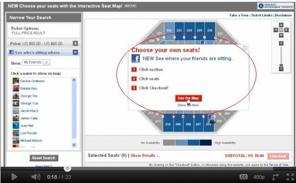 Ticketmaster and Facebook
